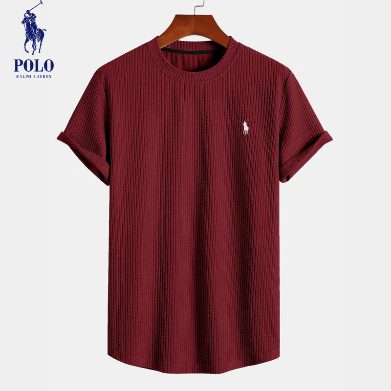 Camiseta côtelé premium Ralph Lauren