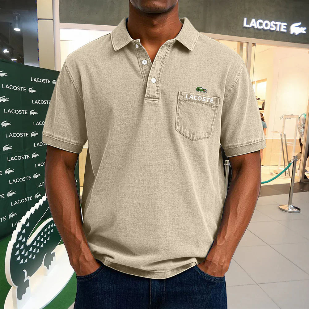 LACOSTE Polo casual vintage de algodón