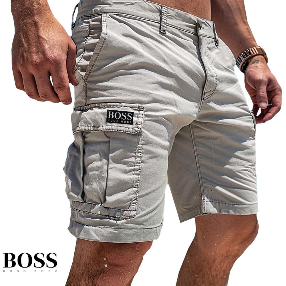 BOSS - Pantalón corto utilitario en algodón de lujo Summit