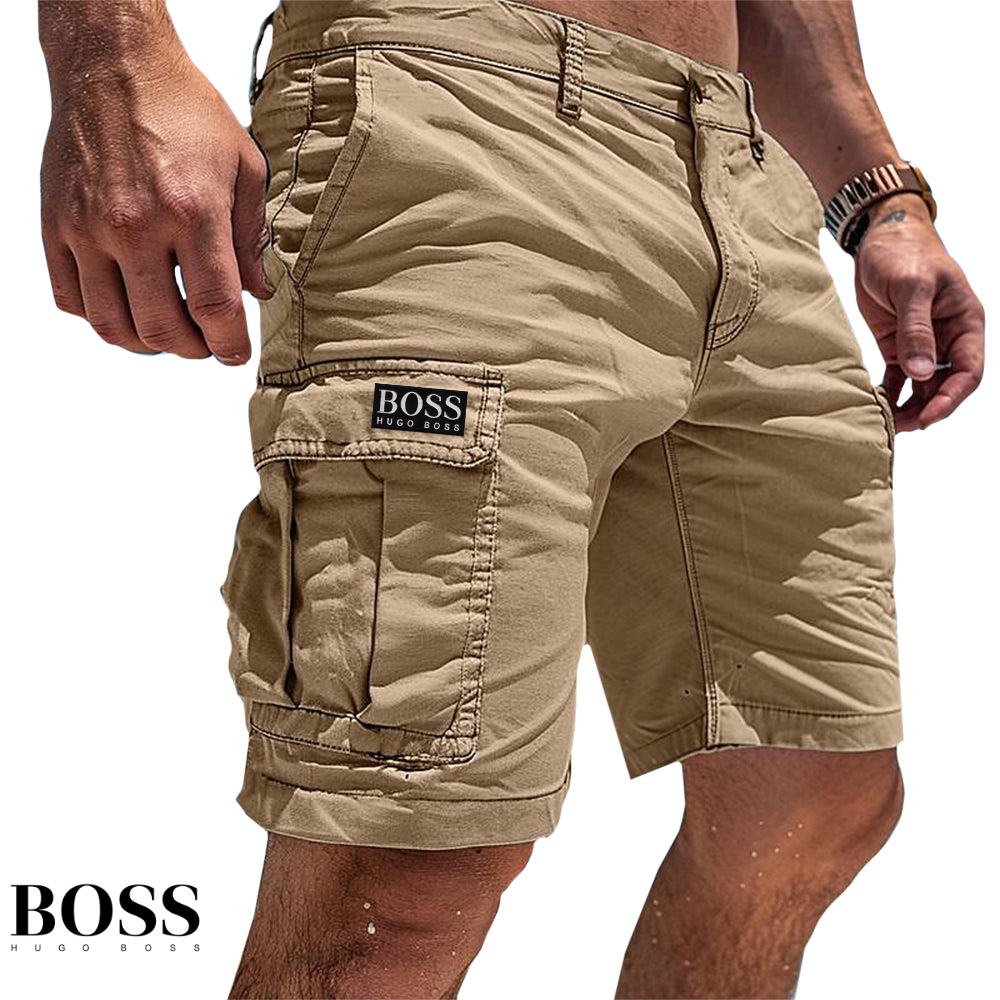 BOSS - Pantalón corto utilitario en algodón de lujo Summit