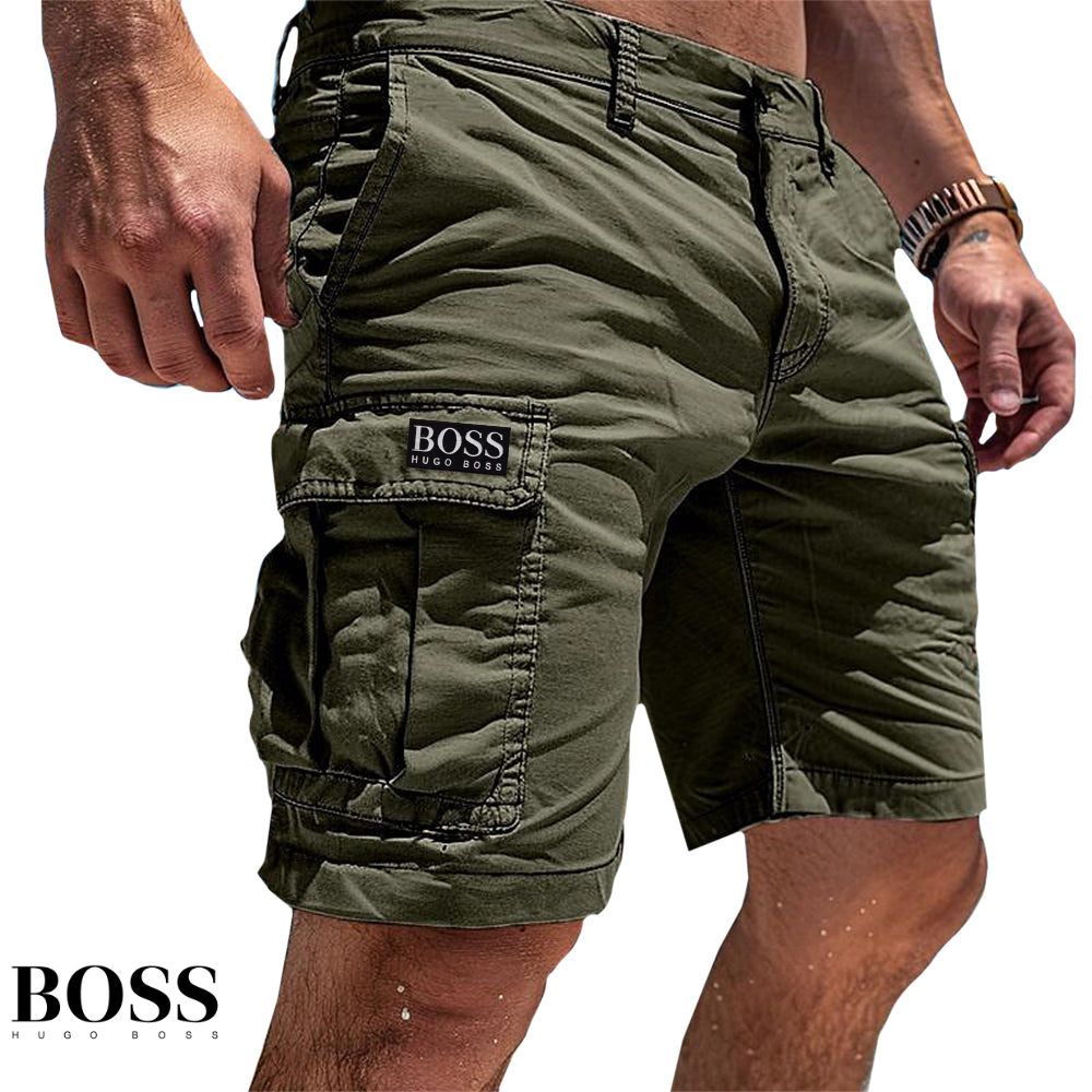 BOSS - Pantalón corto utilitario en algodón de lujo Summit