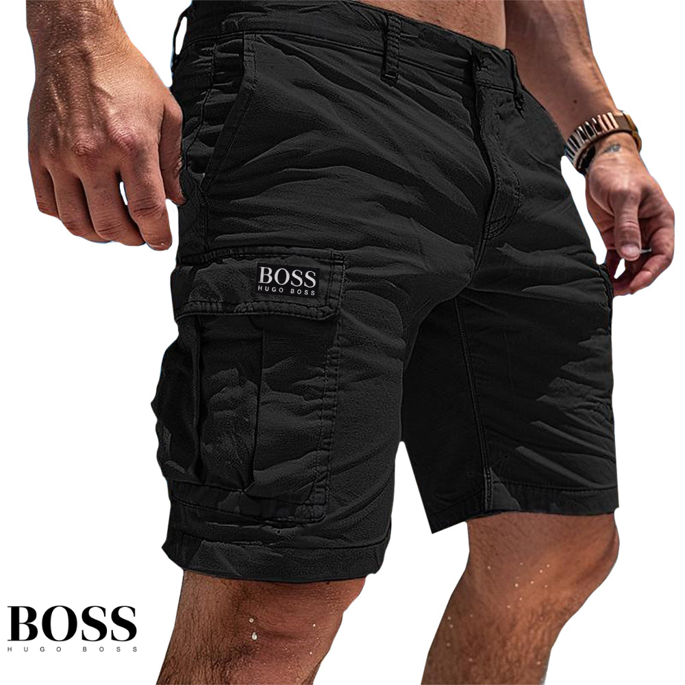 BOSS - Pantalón corto utilitario en algodón de lujo Summit