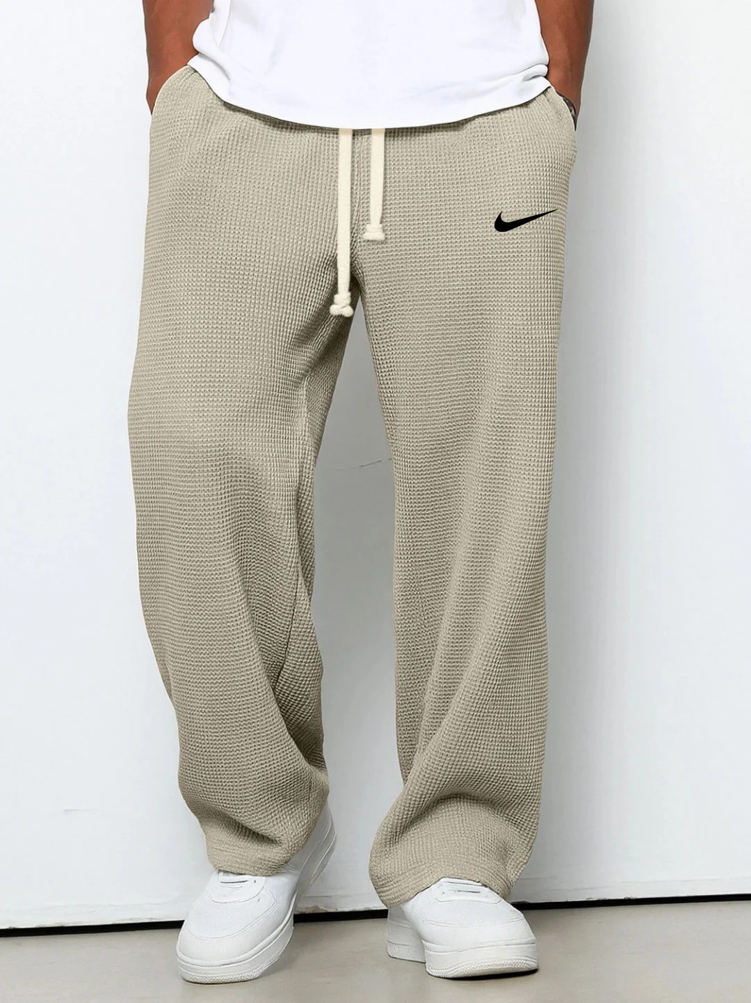 Pantalon Décontracté NK à Texture Gaufrée