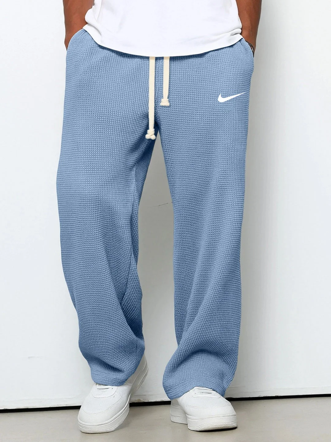 Pantalon Décontracté NK à Texture Gaufrée