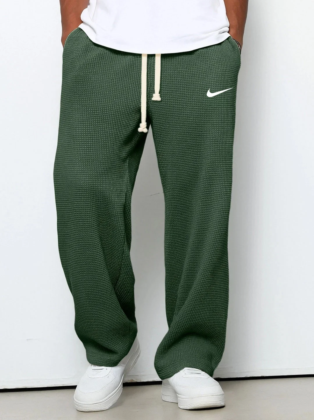 Pantalon Décontracté NK à Texture Gaufrée