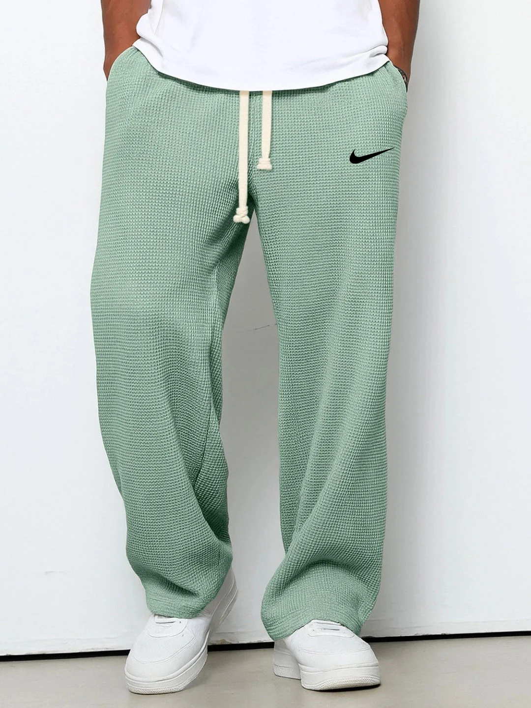 Pantalon Décontracté NK à Texture Gaufrée