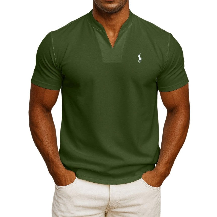 T-shirt RL chic décontracté pour homme – col style V