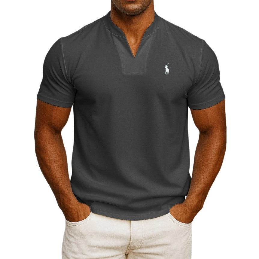 T-shirt RL chic décontracté pour homme – col style V