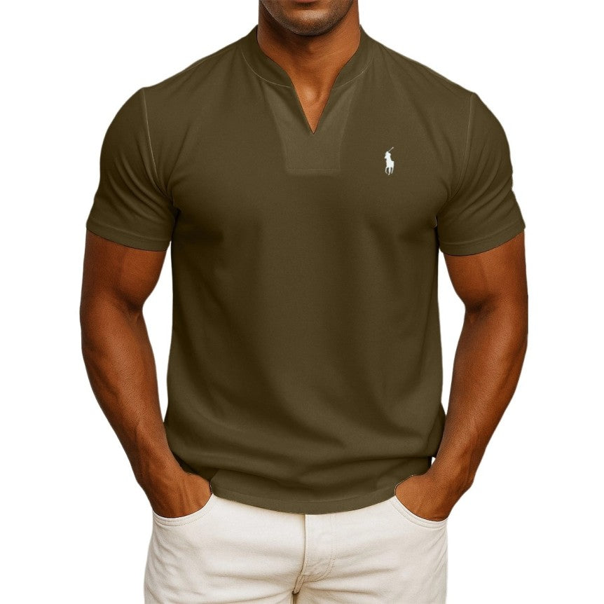 T-shirt RL chic décontracté pour homme – col style V