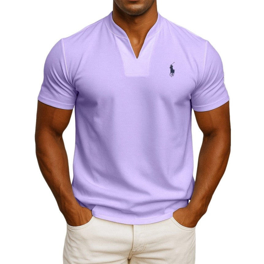 T-shirt RL chic décontracté pour homme – col style V